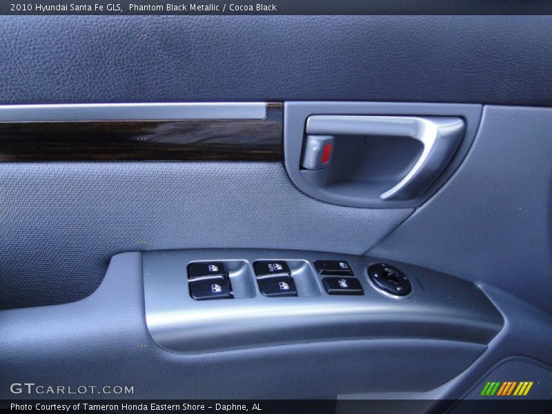 Phantom Black Metallic / Cocoa Black 2010 Hyundai Santa Fe GLS