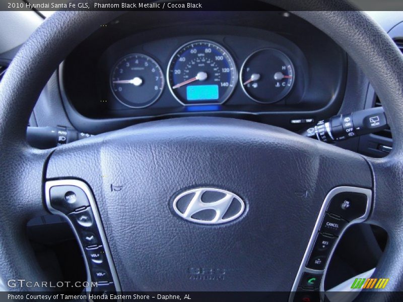 Phantom Black Metallic / Cocoa Black 2010 Hyundai Santa Fe GLS