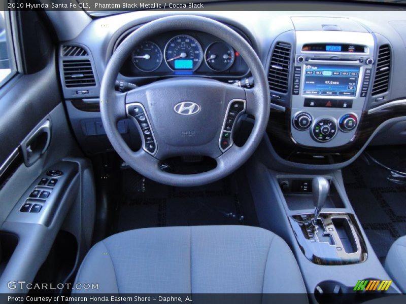 Phantom Black Metallic / Cocoa Black 2010 Hyundai Santa Fe GLS