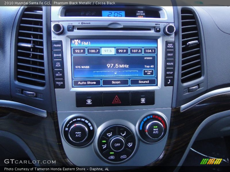 Phantom Black Metallic / Cocoa Black 2010 Hyundai Santa Fe GLS