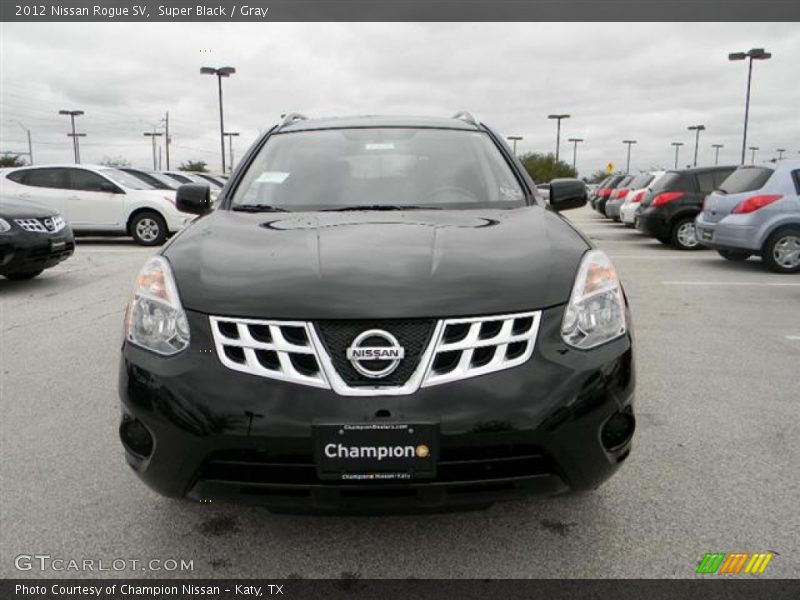 Super Black / Gray 2012 Nissan Rogue SV