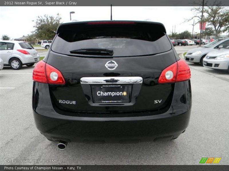 Super Black / Gray 2012 Nissan Rogue SV
