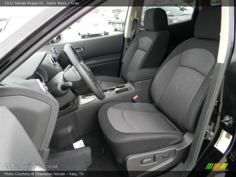 Super Black / Gray 2012 Nissan Rogue SV