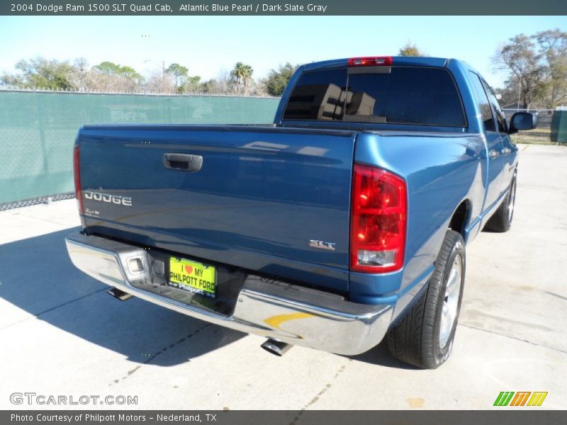 Atlantic Blue Pearl / Dark Slate Gray 2004 Dodge Ram 1500 SLT Quad Cab