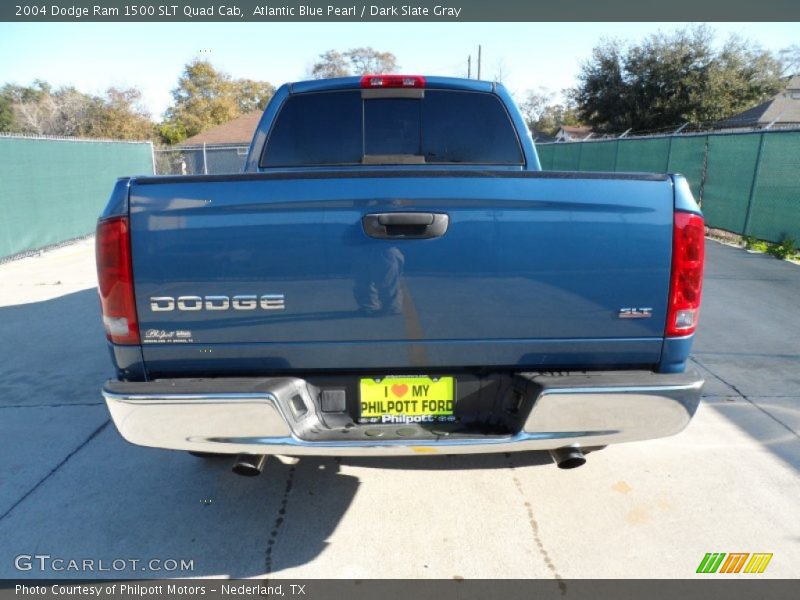 Atlantic Blue Pearl / Dark Slate Gray 2004 Dodge Ram 1500 SLT Quad Cab
