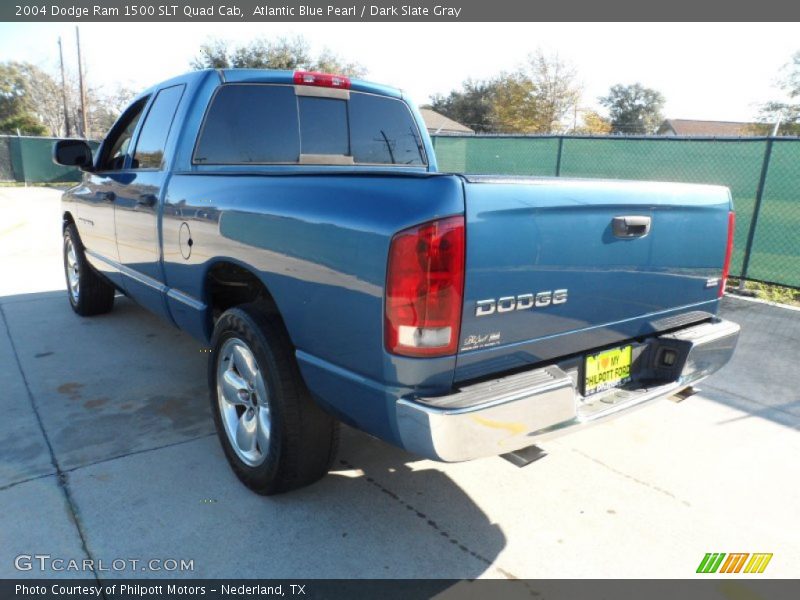 Atlantic Blue Pearl / Dark Slate Gray 2004 Dodge Ram 1500 SLT Quad Cab