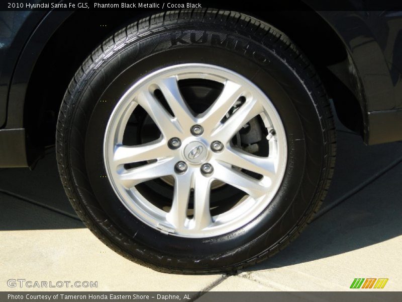 Phantom Black Metallic / Cocoa Black 2010 Hyundai Santa Fe GLS