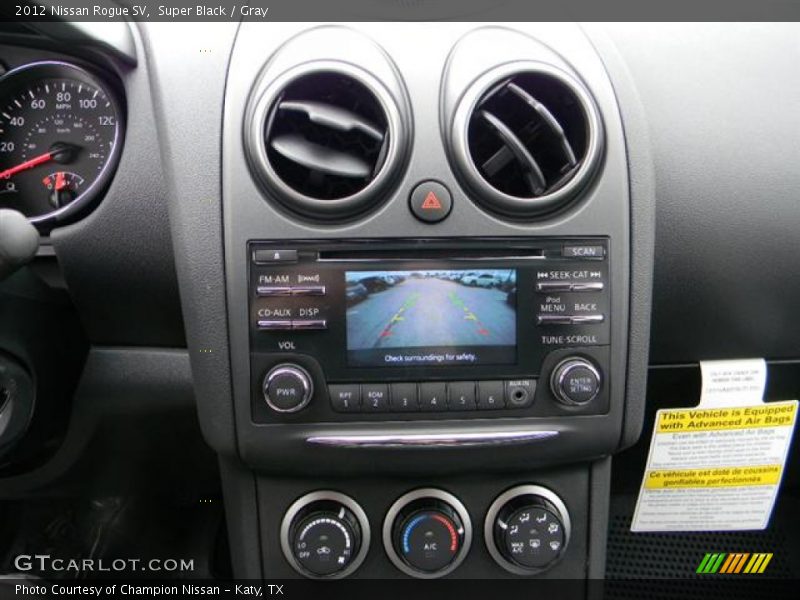 Super Black / Gray 2012 Nissan Rogue SV