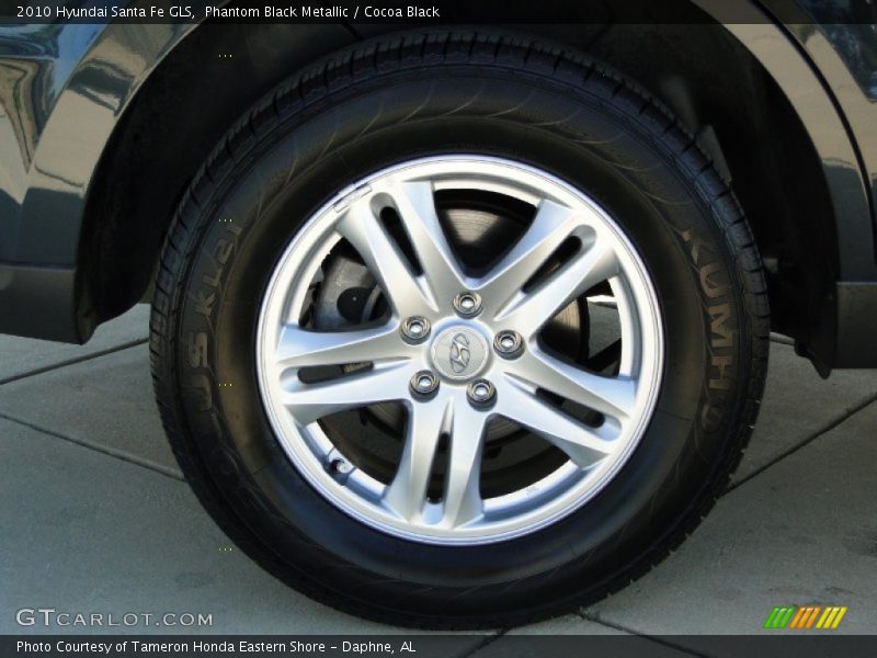 Phantom Black Metallic / Cocoa Black 2010 Hyundai Santa Fe GLS