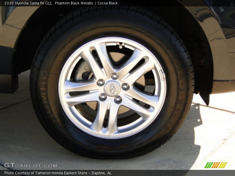 Phantom Black Metallic / Cocoa Black 2010 Hyundai Santa Fe GLS