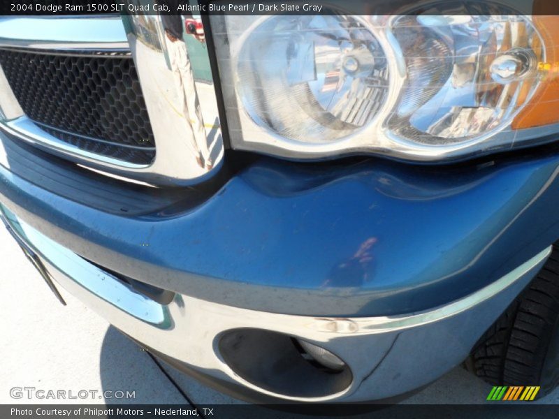 Atlantic Blue Pearl / Dark Slate Gray 2004 Dodge Ram 1500 SLT Quad Cab
