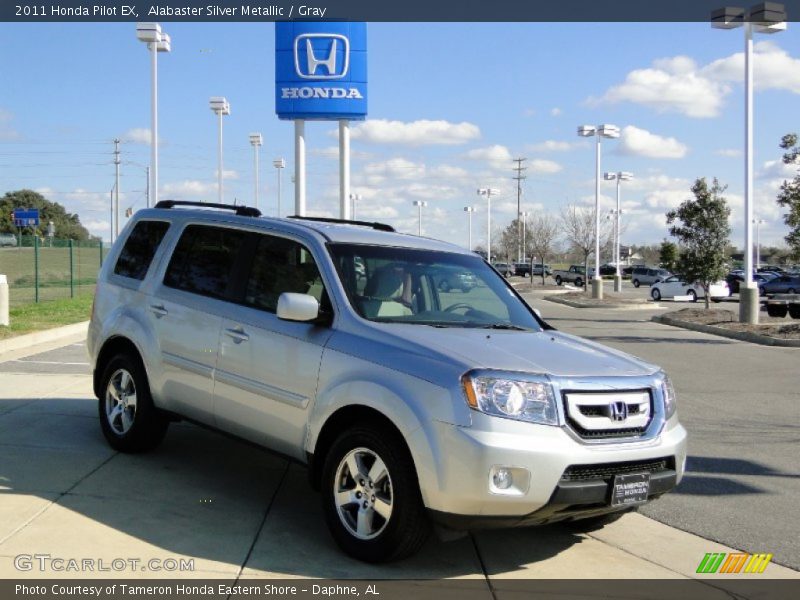Alabaster Silver Metallic / Gray 2011 Honda Pilot EX