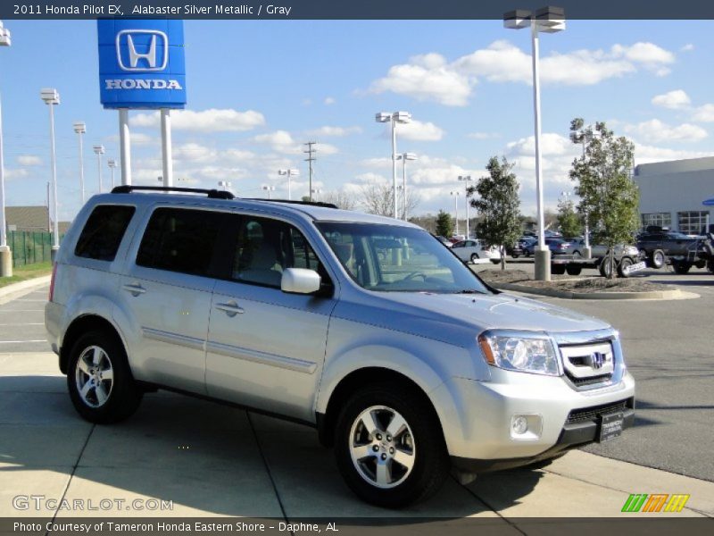 Alabaster Silver Metallic / Gray 2011 Honda Pilot EX