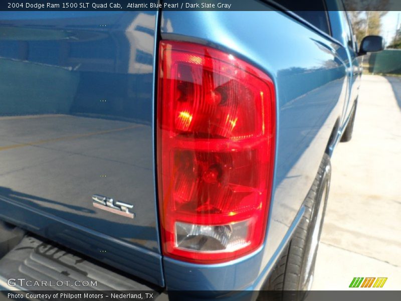 Atlantic Blue Pearl / Dark Slate Gray 2004 Dodge Ram 1500 SLT Quad Cab