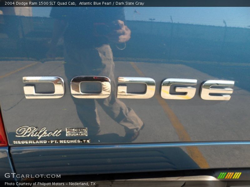 Atlantic Blue Pearl / Dark Slate Gray 2004 Dodge Ram 1500 SLT Quad Cab