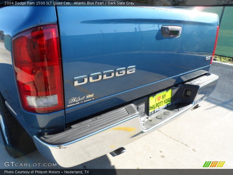 Atlantic Blue Pearl / Dark Slate Gray 2004 Dodge Ram 1500 SLT Quad Cab