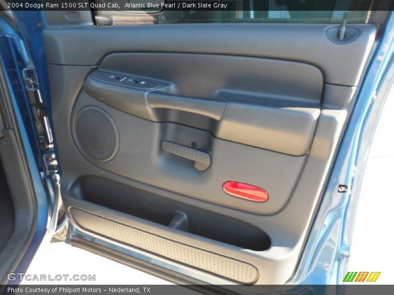 Atlantic Blue Pearl / Dark Slate Gray 2004 Dodge Ram 1500 SLT Quad Cab