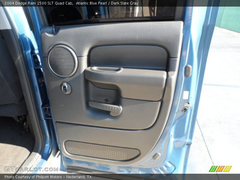 Atlantic Blue Pearl / Dark Slate Gray 2004 Dodge Ram 1500 SLT Quad Cab