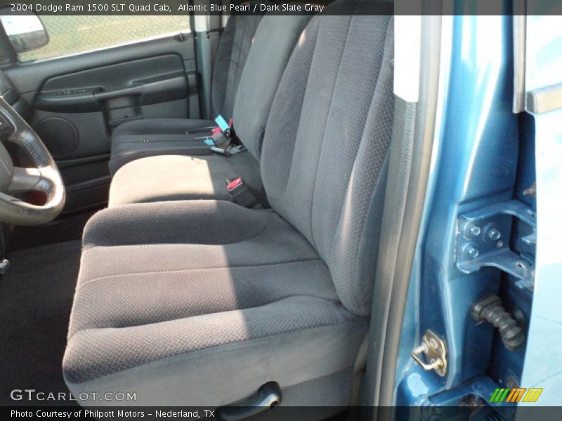 Atlantic Blue Pearl / Dark Slate Gray 2004 Dodge Ram 1500 SLT Quad Cab