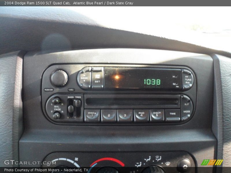 Atlantic Blue Pearl / Dark Slate Gray 2004 Dodge Ram 1500 SLT Quad Cab