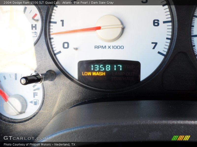 Atlantic Blue Pearl / Dark Slate Gray 2004 Dodge Ram 1500 SLT Quad Cab