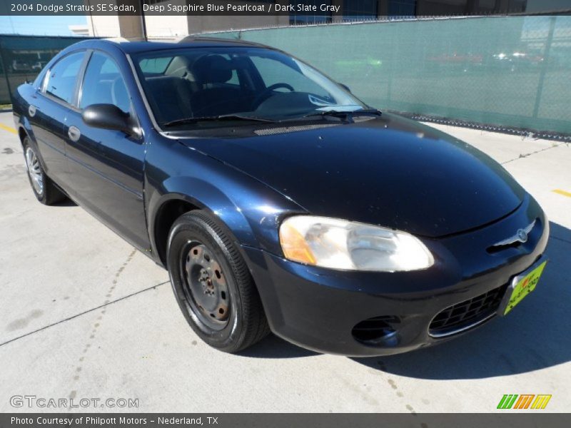 Deep Sapphire Blue Pearlcoat / Dark Slate Gray 2004 Dodge Stratus SE Sedan