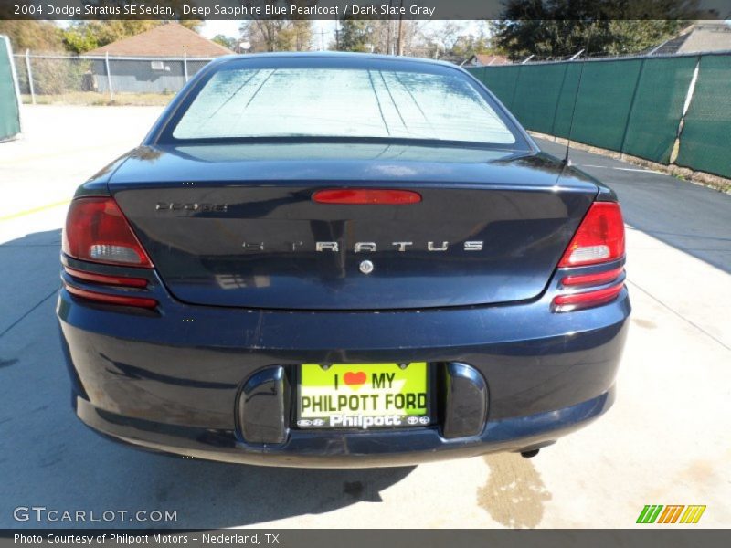 Deep Sapphire Blue Pearlcoat / Dark Slate Gray 2004 Dodge Stratus SE Sedan