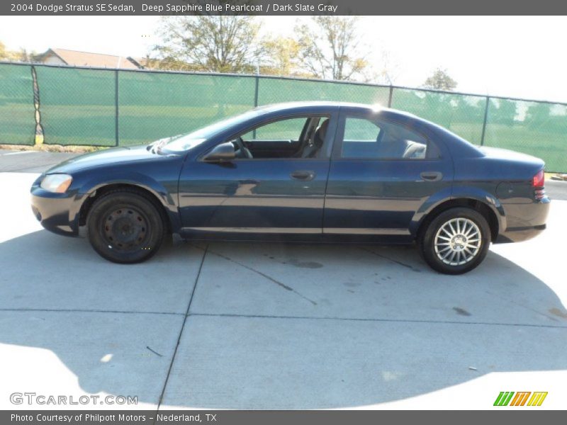Deep Sapphire Blue Pearlcoat / Dark Slate Gray 2004 Dodge Stratus SE Sedan