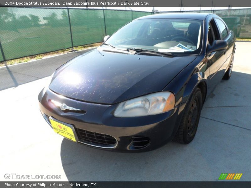 Deep Sapphire Blue Pearlcoat / Dark Slate Gray 2004 Dodge Stratus SE Sedan