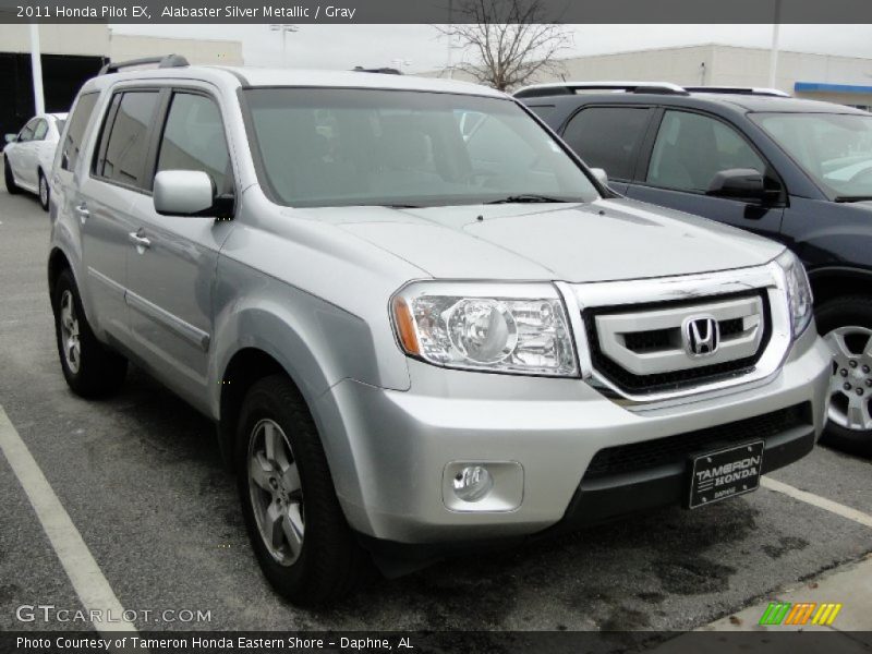 Alabaster Silver Metallic / Gray 2011 Honda Pilot EX
