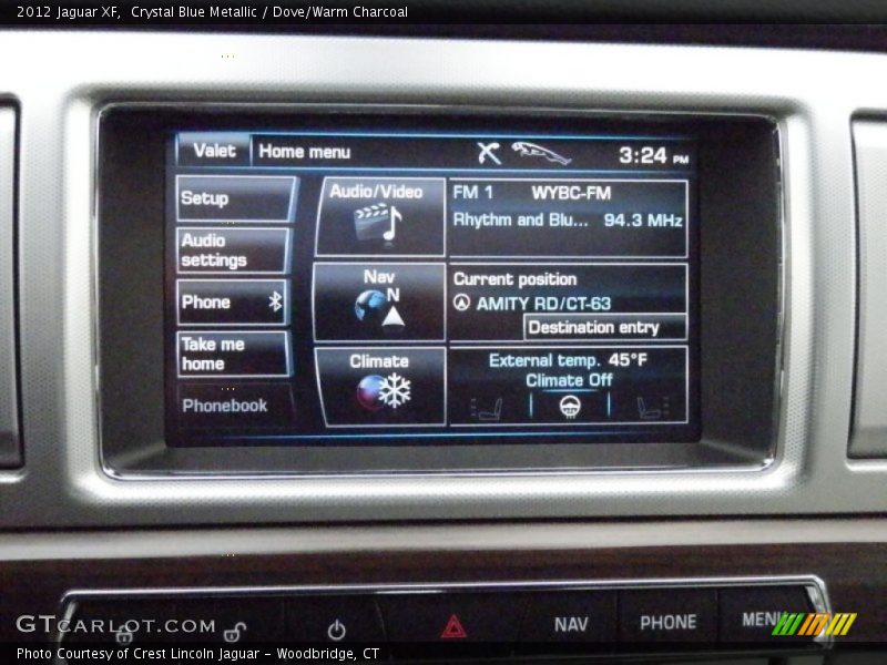 Crystal Blue Metallic / Dove/Warm Charcoal 2012 Jaguar XF