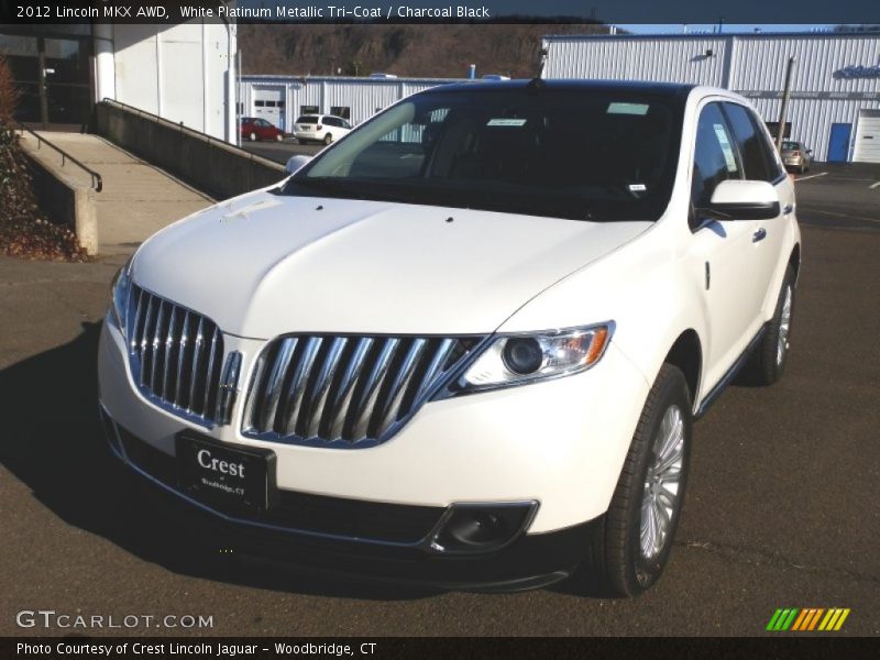White Platinum Metallic Tri-Coat / Charcoal Black 2012 Lincoln MKX AWD