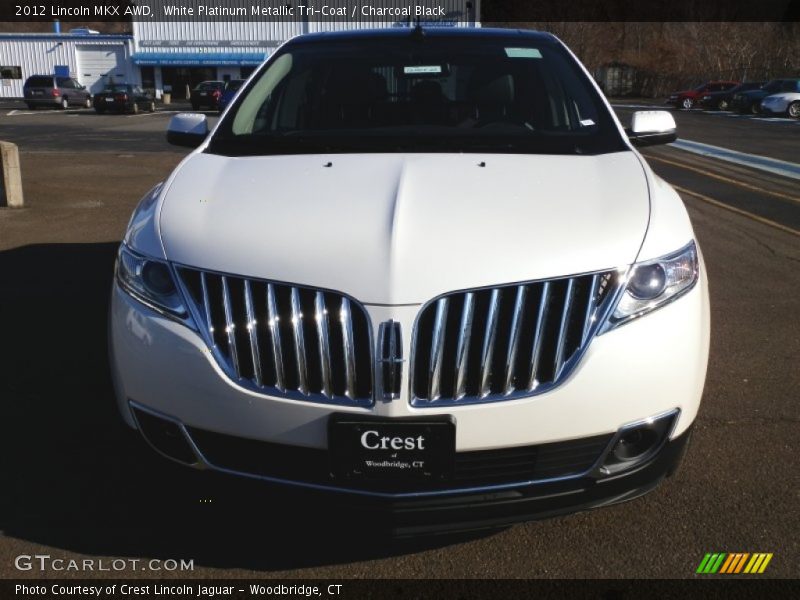 White Platinum Metallic Tri-Coat / Charcoal Black 2012 Lincoln MKX AWD