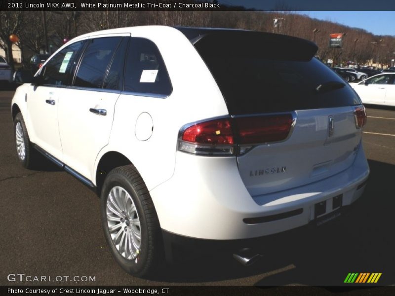 White Platinum Metallic Tri-Coat / Charcoal Black 2012 Lincoln MKX AWD