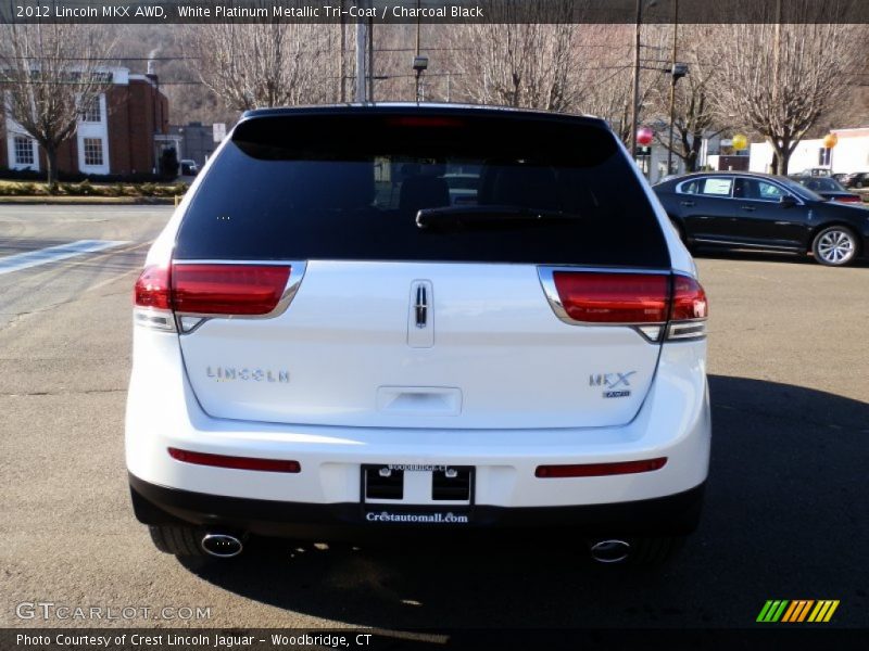 White Platinum Metallic Tri-Coat / Charcoal Black 2012 Lincoln MKX AWD