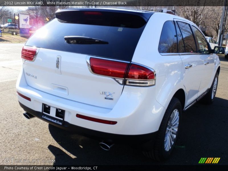 White Platinum Metallic Tri-Coat / Charcoal Black 2012 Lincoln MKX AWD