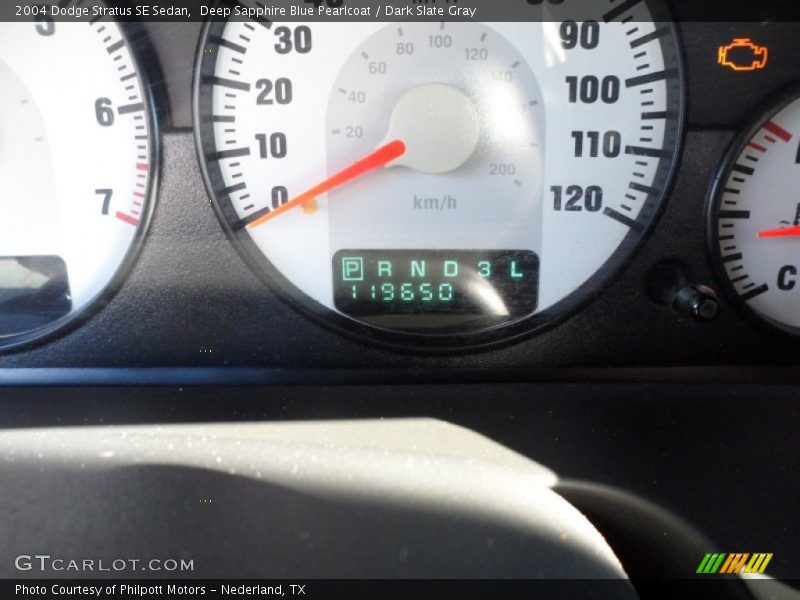 Deep Sapphire Blue Pearlcoat / Dark Slate Gray 2004 Dodge Stratus SE Sedan