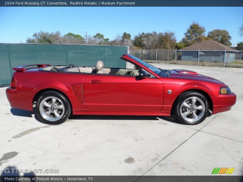 Redfire Metallic / Medium Parchment 2004 Ford Mustang GT Convertible