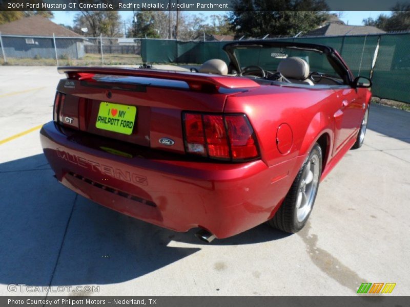 Redfire Metallic / Medium Parchment 2004 Ford Mustang GT Convertible