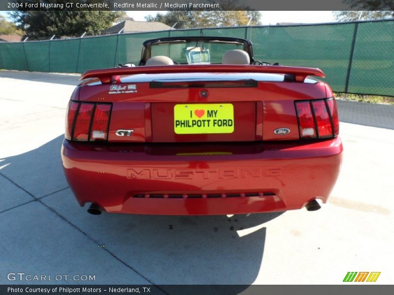 Redfire Metallic / Medium Parchment 2004 Ford Mustang GT Convertible