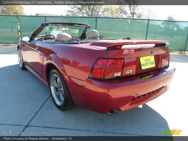 Redfire Metallic / Medium Parchment 2004 Ford Mustang GT Convertible