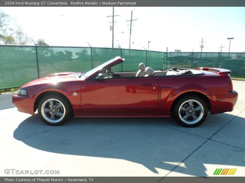 Redfire Metallic / Medium Parchment 2004 Ford Mustang GT Convertible