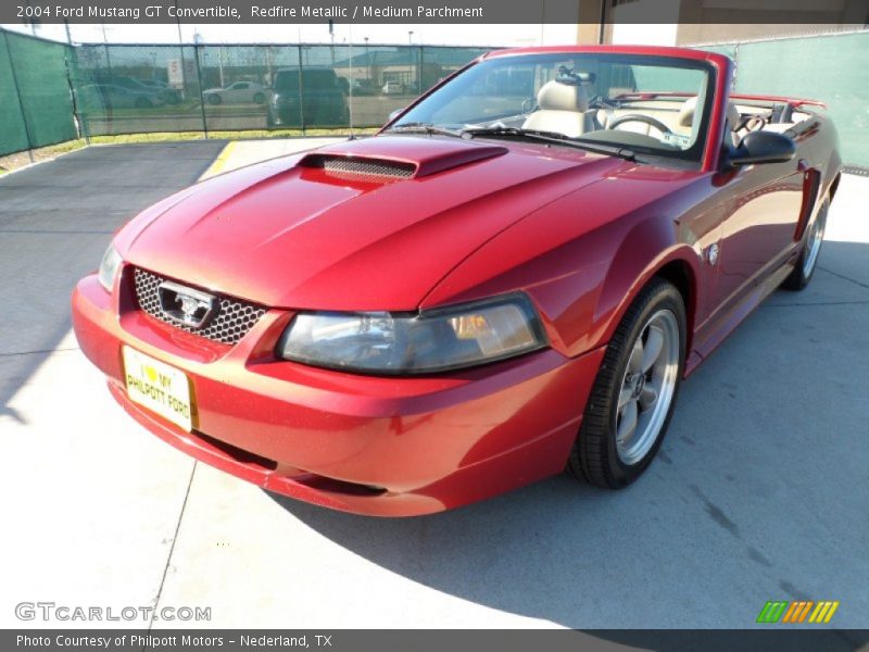 Redfire Metallic / Medium Parchment 2004 Ford Mustang GT Convertible