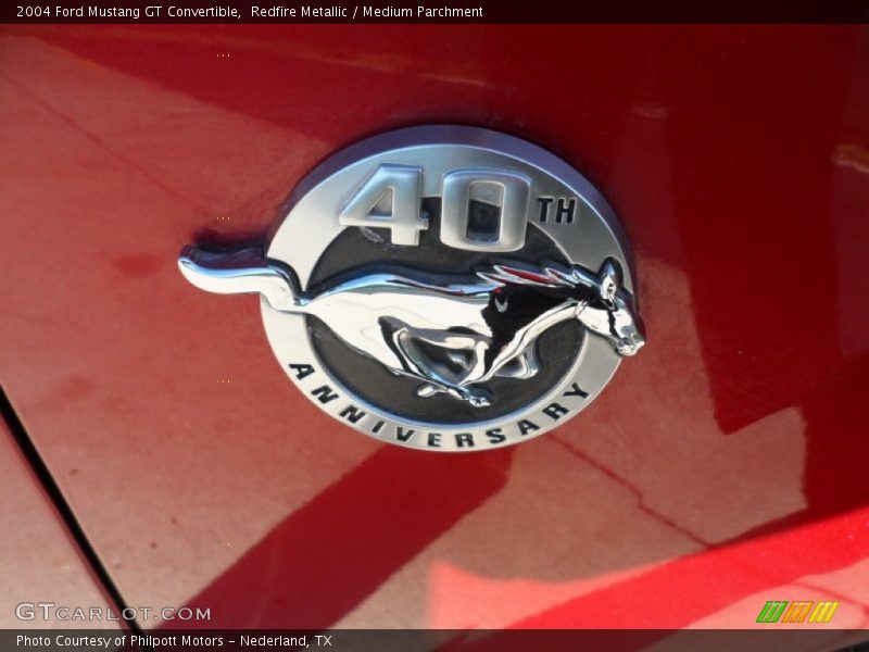 Redfire Metallic / Medium Parchment 2004 Ford Mustang GT Convertible