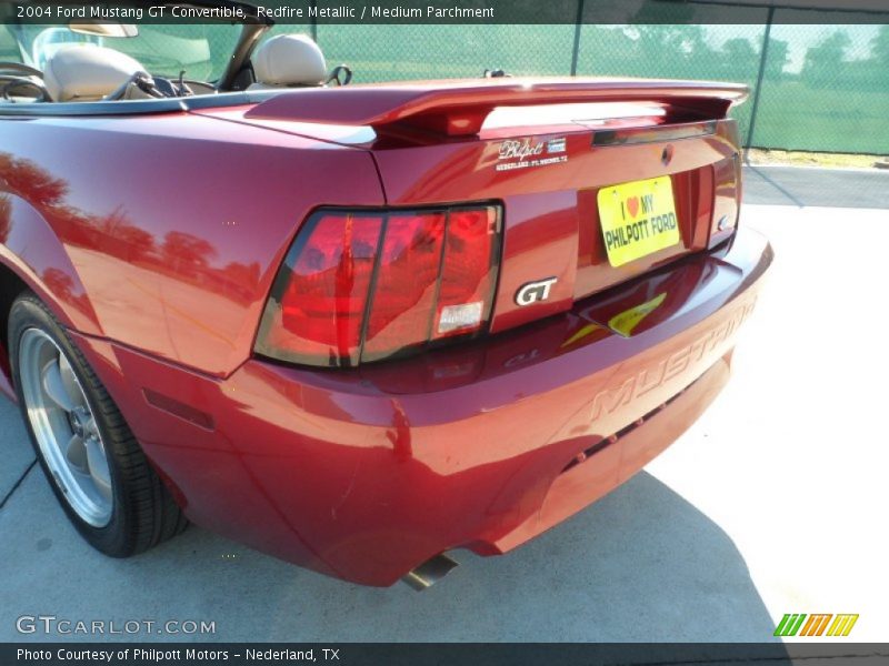 Redfire Metallic / Medium Parchment 2004 Ford Mustang GT Convertible