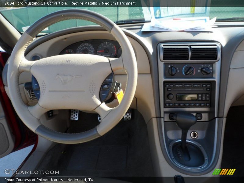 Redfire Metallic / Medium Parchment 2004 Ford Mustang GT Convertible