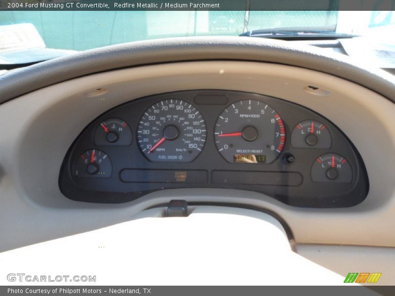Redfire Metallic / Medium Parchment 2004 Ford Mustang GT Convertible