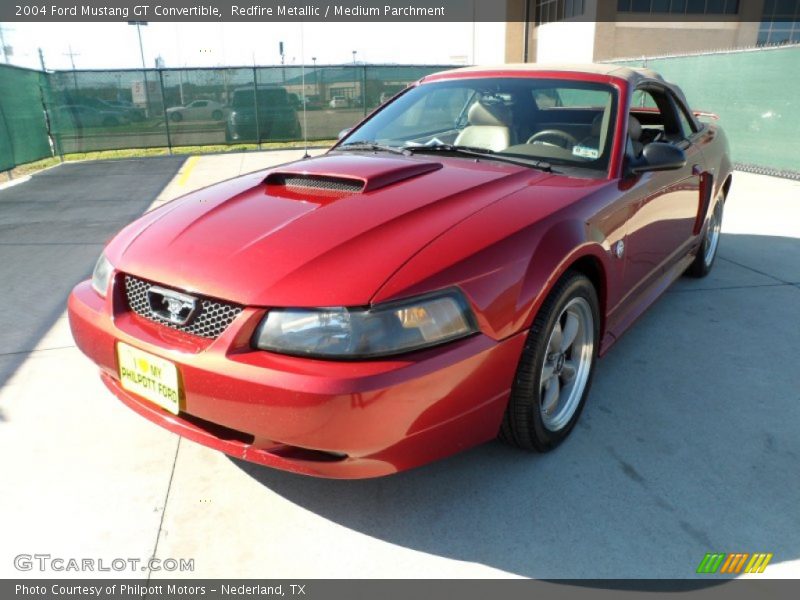 Redfire Metallic / Medium Parchment 2004 Ford Mustang GT Convertible