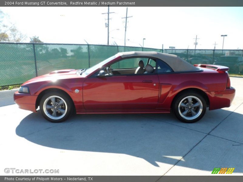 Redfire Metallic / Medium Parchment 2004 Ford Mustang GT Convertible