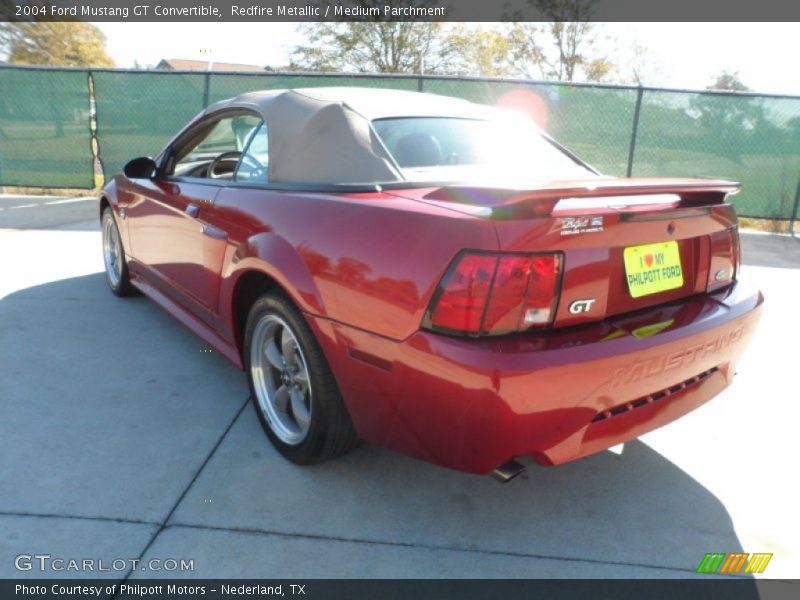 Redfire Metallic / Medium Parchment 2004 Ford Mustang GT Convertible